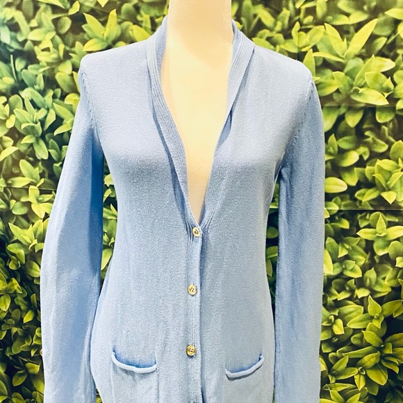 🌴LILLY PULITZER BLUE CARDIGAN🌴 - Picture 2 of 3